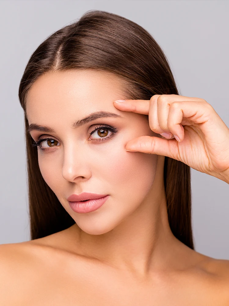 Before and after patient results showing rejuvenated eye area appearance